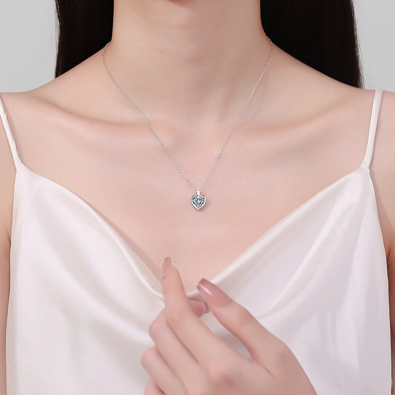 Moissanite Heart Shape Necklace