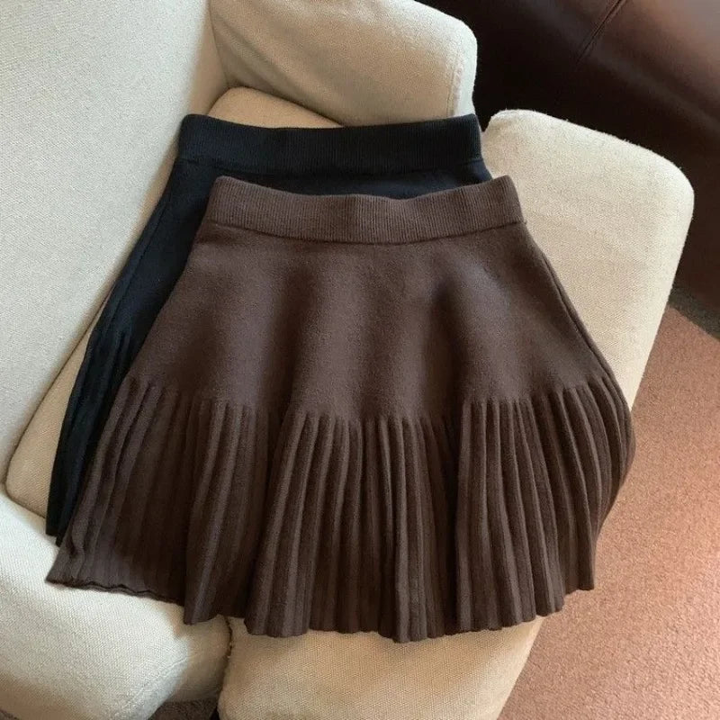 Women's  High-waisted Pleated Skirt