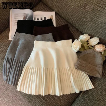 Women's  High-waisted Pleated Skirt