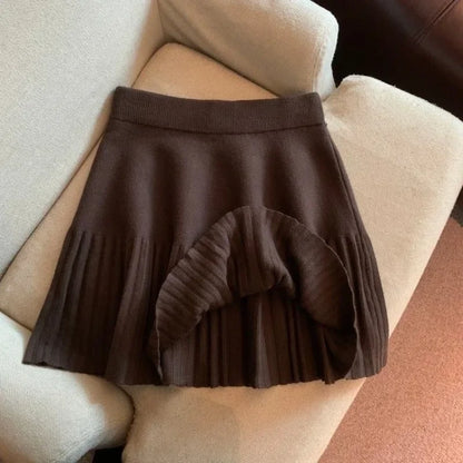 Women's  High-waisted Pleated Skirt