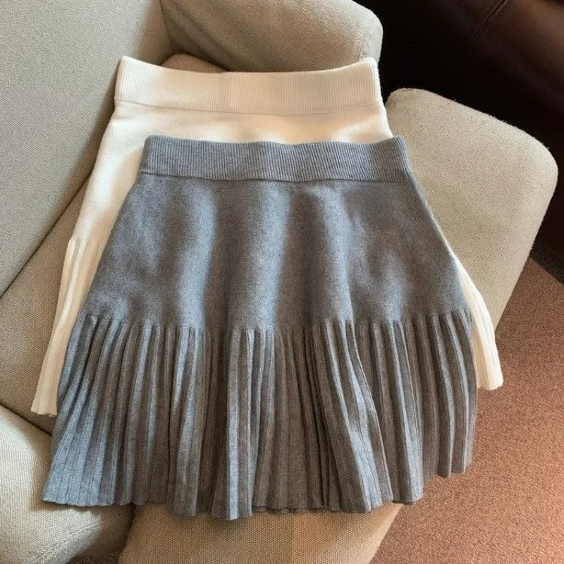 Women's  High-waisted Pleated Skirt