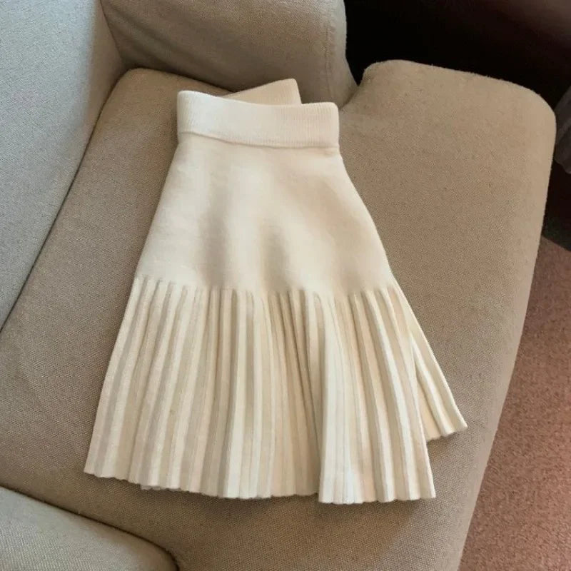 Women's  High-waisted Pleated Skirt